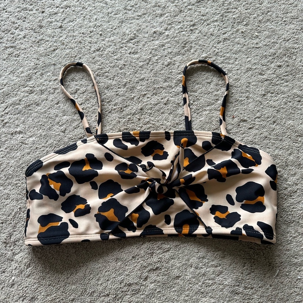 Girls Art Class cheetah bikini swimsuit top yxl 14/16